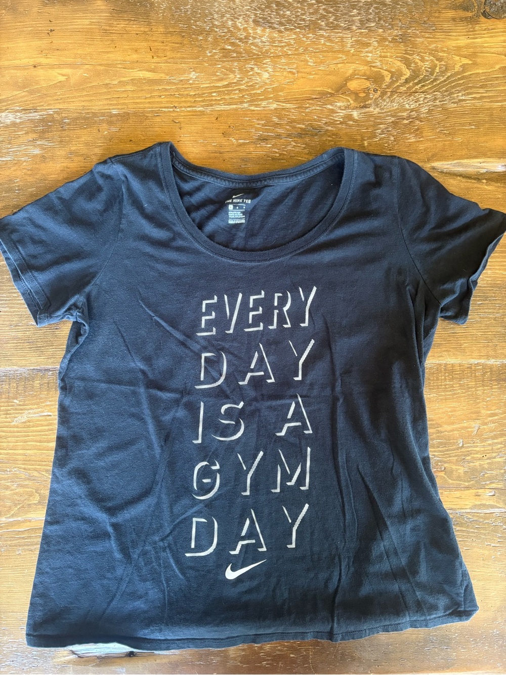 Nike Black Graphic 'Every Day Is A Gym Day' T-Shirt